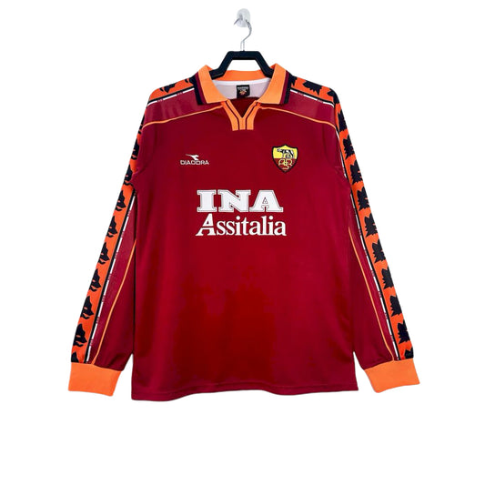 Camisa retrô de manga comprida da AS Roma 1998/99