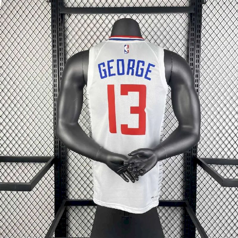 Men’s 2023 Paul George White Home Team Jersey