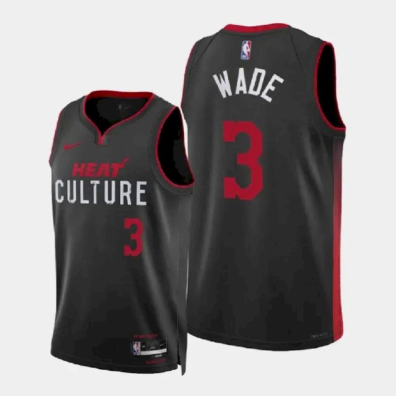 Camisa preta masculina Dwyane Wade 2024 – Edição City