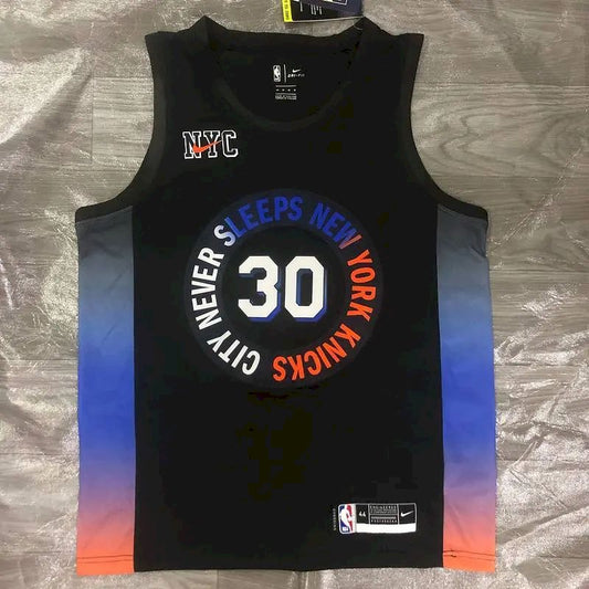 Camisa masculina Julius Randle Swingman preta – Edição City