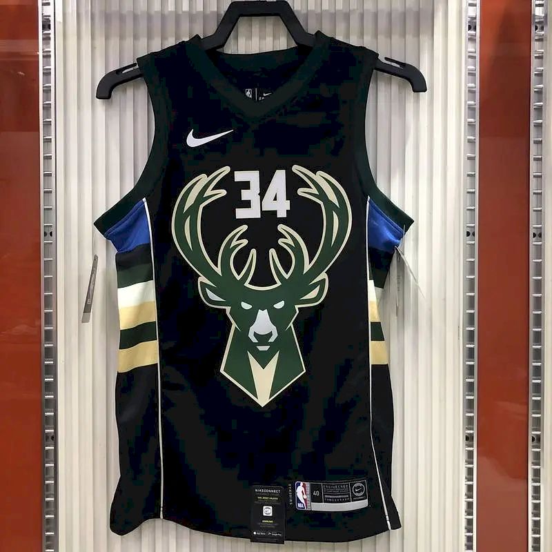 Men’s Giannis Antetokounmpo 2020-21 Black Swingman Jersey – Icon Edition