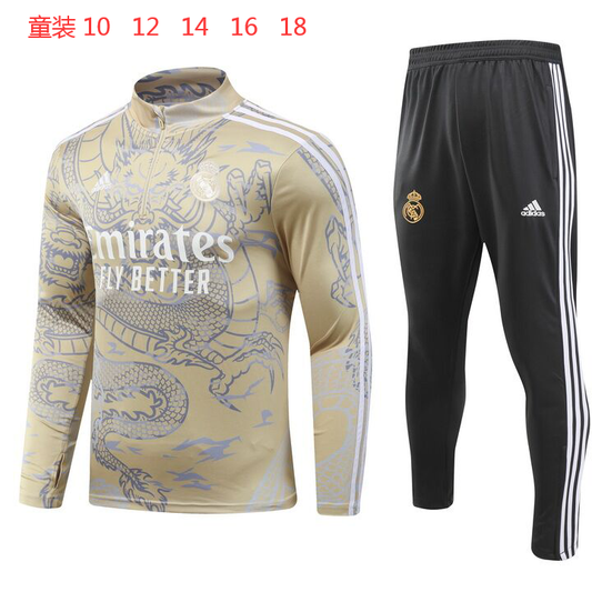 Suéter e calça infantil com zíper médio do Real Madrid 2023/24 902