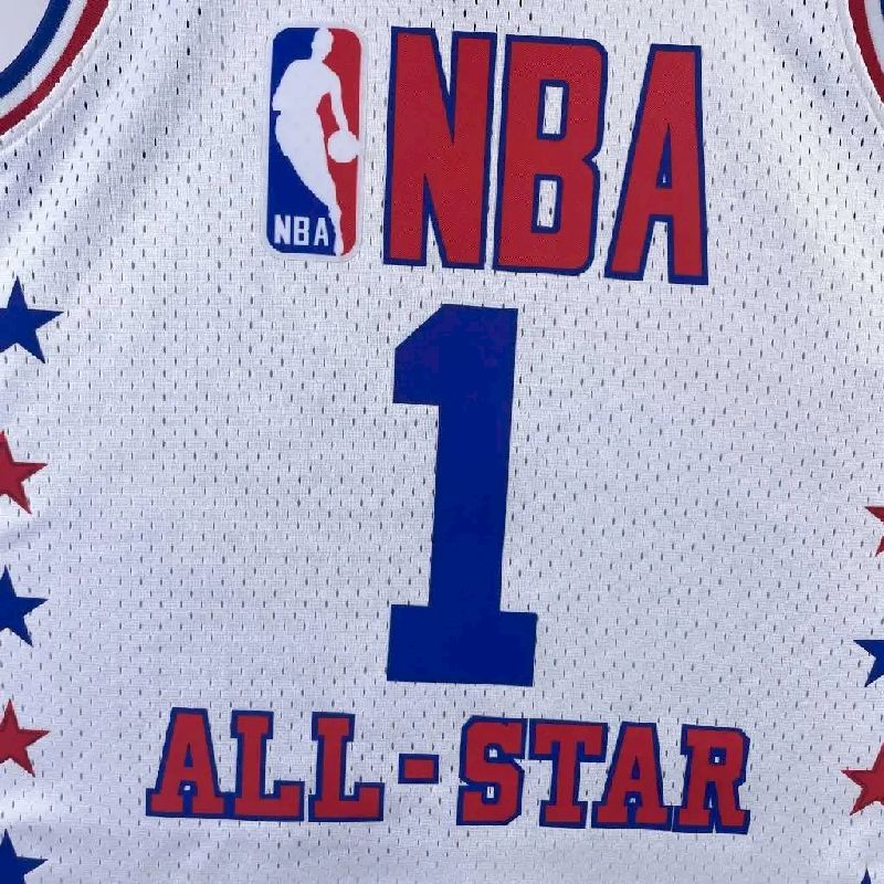 Camisa masculina Tracy McGrady All Star branca retrô de 2003