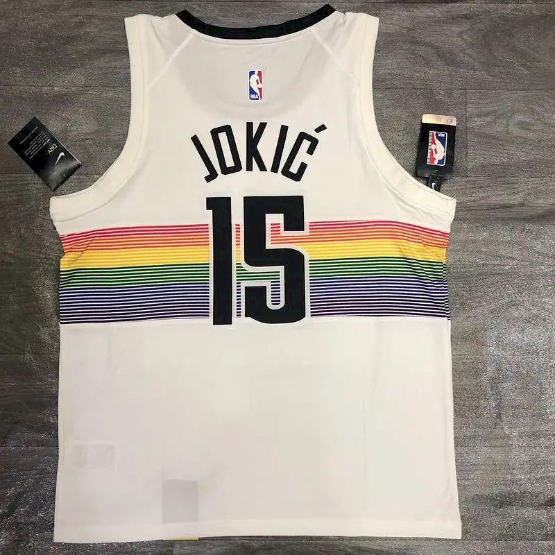Camisa Nikola Jokic Masculina Branca Versão Jogador - Edição Clássica Retro