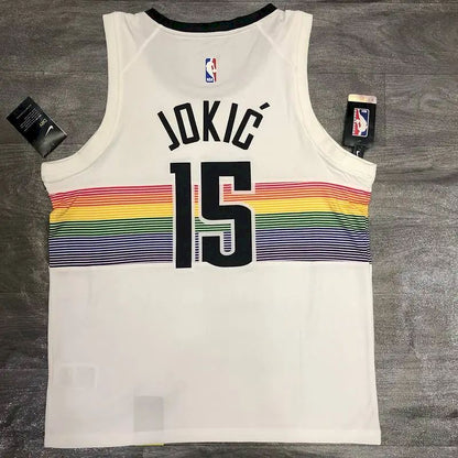 Camisa Nikola Jokic Masculina Branca Versão Jogador - Edição Clássica Retro