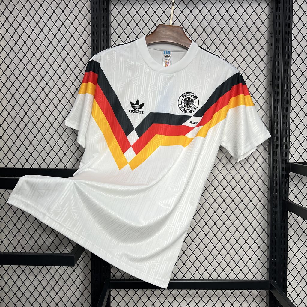 Camisa retrô da Alemanha para a Copa do Mundo de 1990