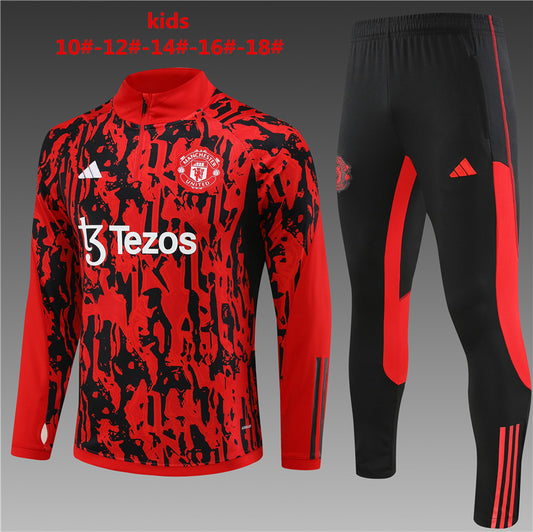 Suéter e calça infantil com zíper médio Manchester United 2023/24 14001