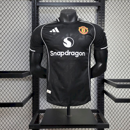 Men's Manchester United 2025/26 Black Shirt Player Edition
