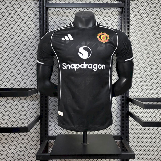 Men's Manchester United 2025/26 Black Shirt Player Edition