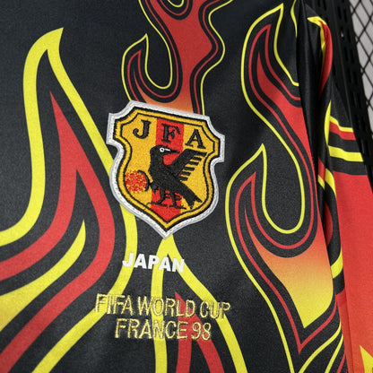 Camisa retrô de goleiro do Japão 1998 Red Flame