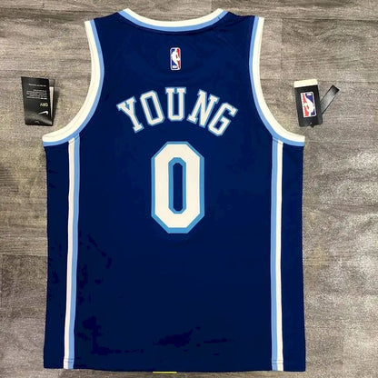 Nick Young Men’s Blue Player Version Jersey – Retro Classic Joint Edition
