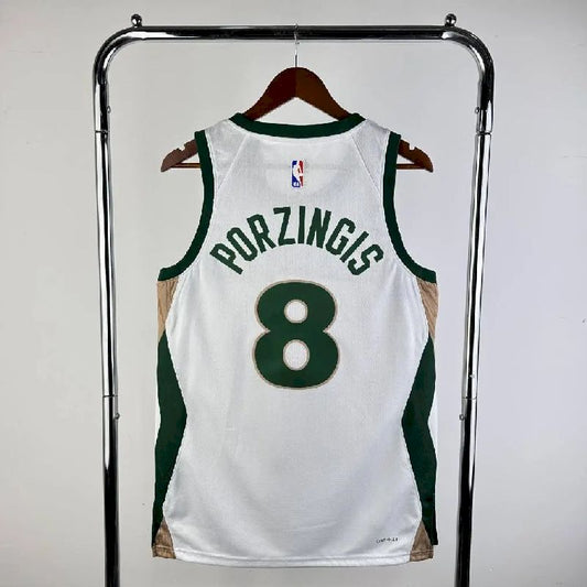 Men’s 2024 Kristaps Porzingis White Team Jersey – City Edition