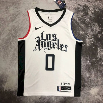 Camisa masculina Russell Westbrook branca da equipe