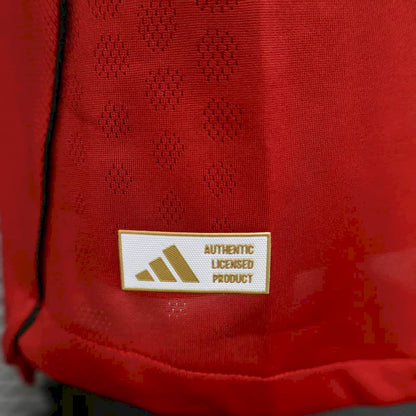 Men's Manchester United 2025/26 Home Long Sleeves Jersey Player Version